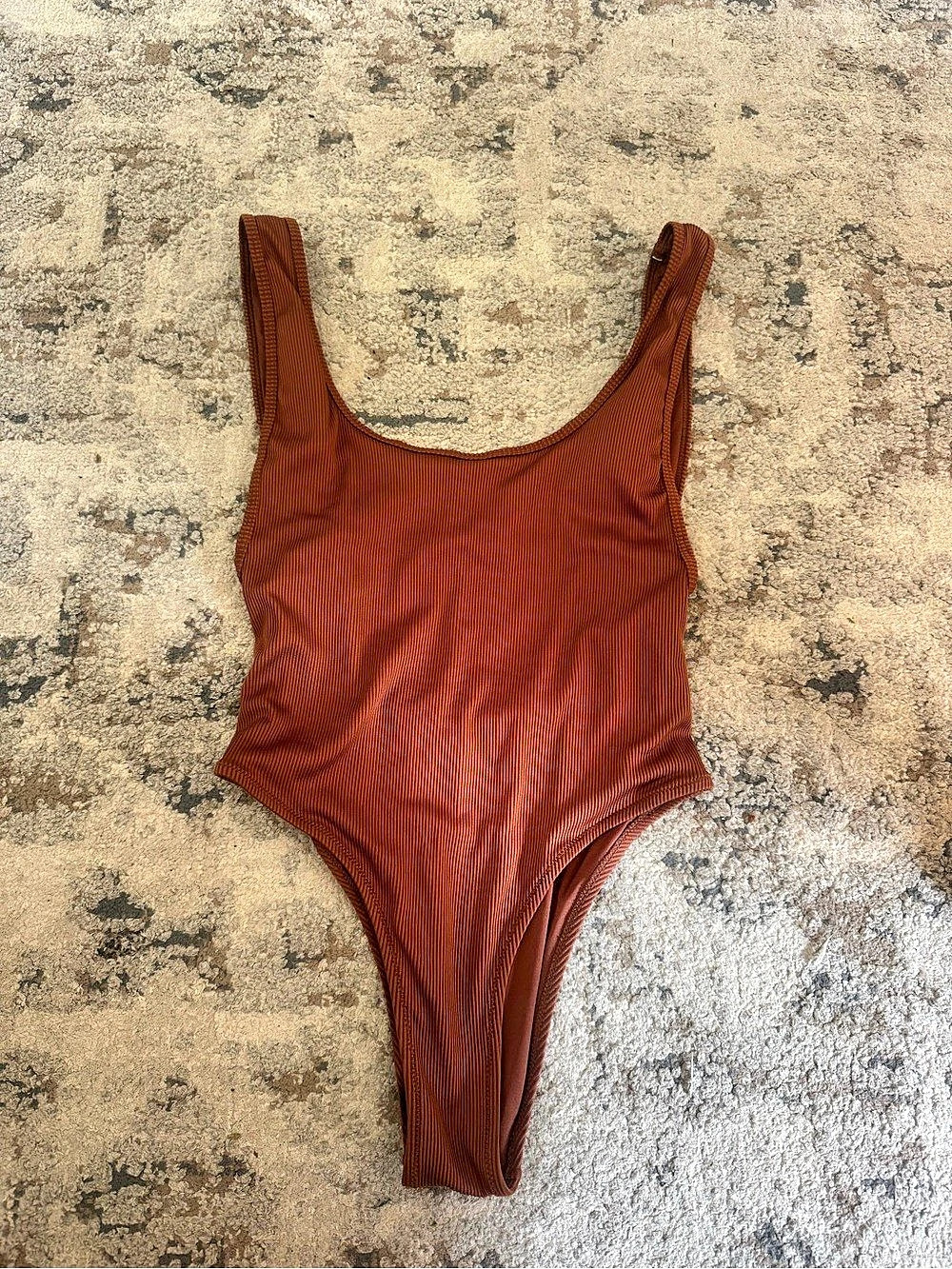 ZARA One-Piece Swimsuit in Brown Size Medium